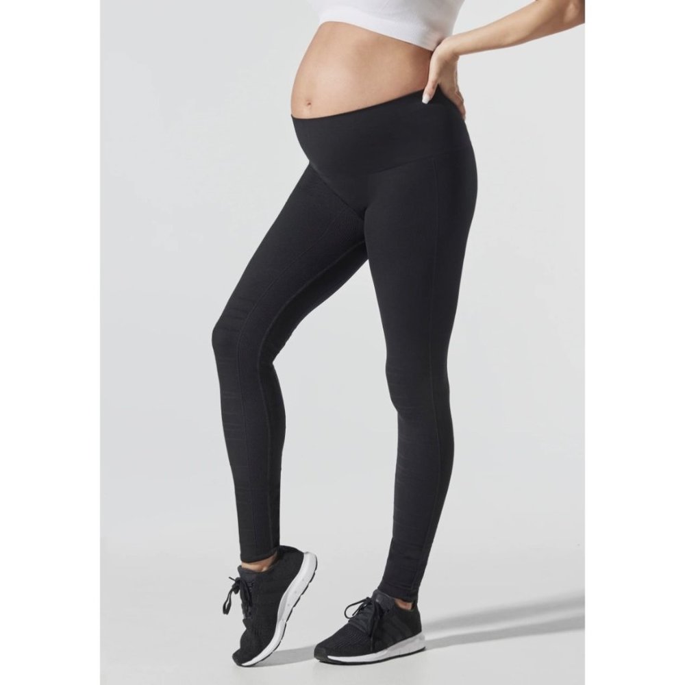 Blanqi ‘Sport Support’ Black Maternity Belly Support Full-Length Leggings